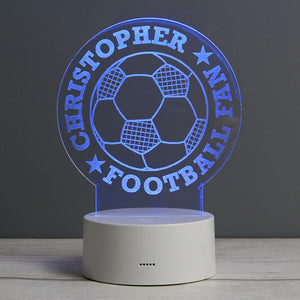 Personalised Colour Changing Football Night Light