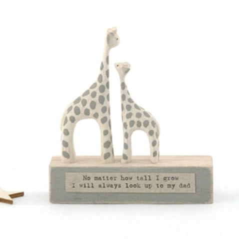 Handmade Wooden Giraffe Keepsake-No Matter How