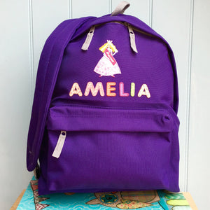 Princess Personalised Girls Backpack