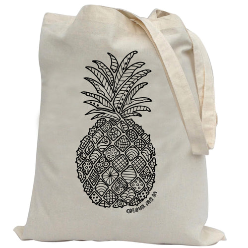 Tote Bag Colour Me In Pineapple