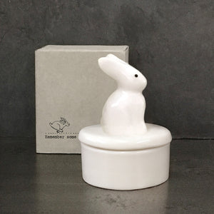 Porcelain Bunny Trinket Box