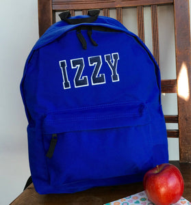 Personalised Rucksack with Appliqué Name