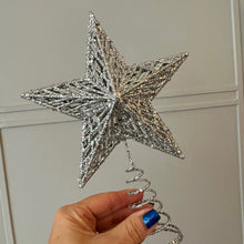 Silver Sparkle Star Tree Topper