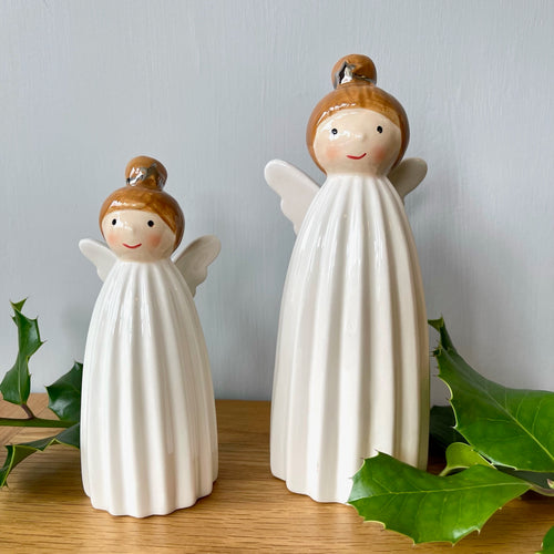 Christmas Ceramic Angel Pair