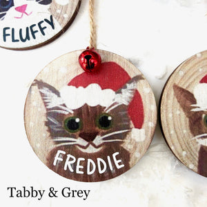 Christmas Cat Personalised Decoration