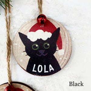 Christmas Cat Personalised Decoration