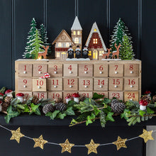 Light Up Reindeer & Trees Wooden Advent