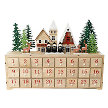 Light Up Reindeer & Trees Wooden Advent
