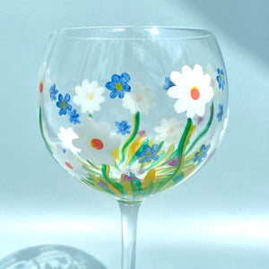 Hand Painted Gin Glass