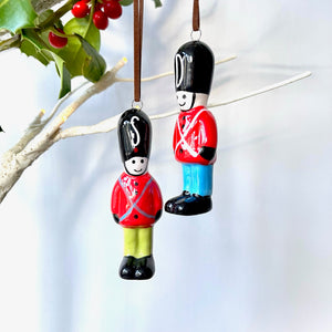 Personalised Ceramic Soldier Christmas Decoration