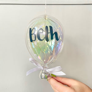 Light Up Personalised Glass Balloon
