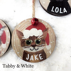 Christmas Cat Personalised Decoration