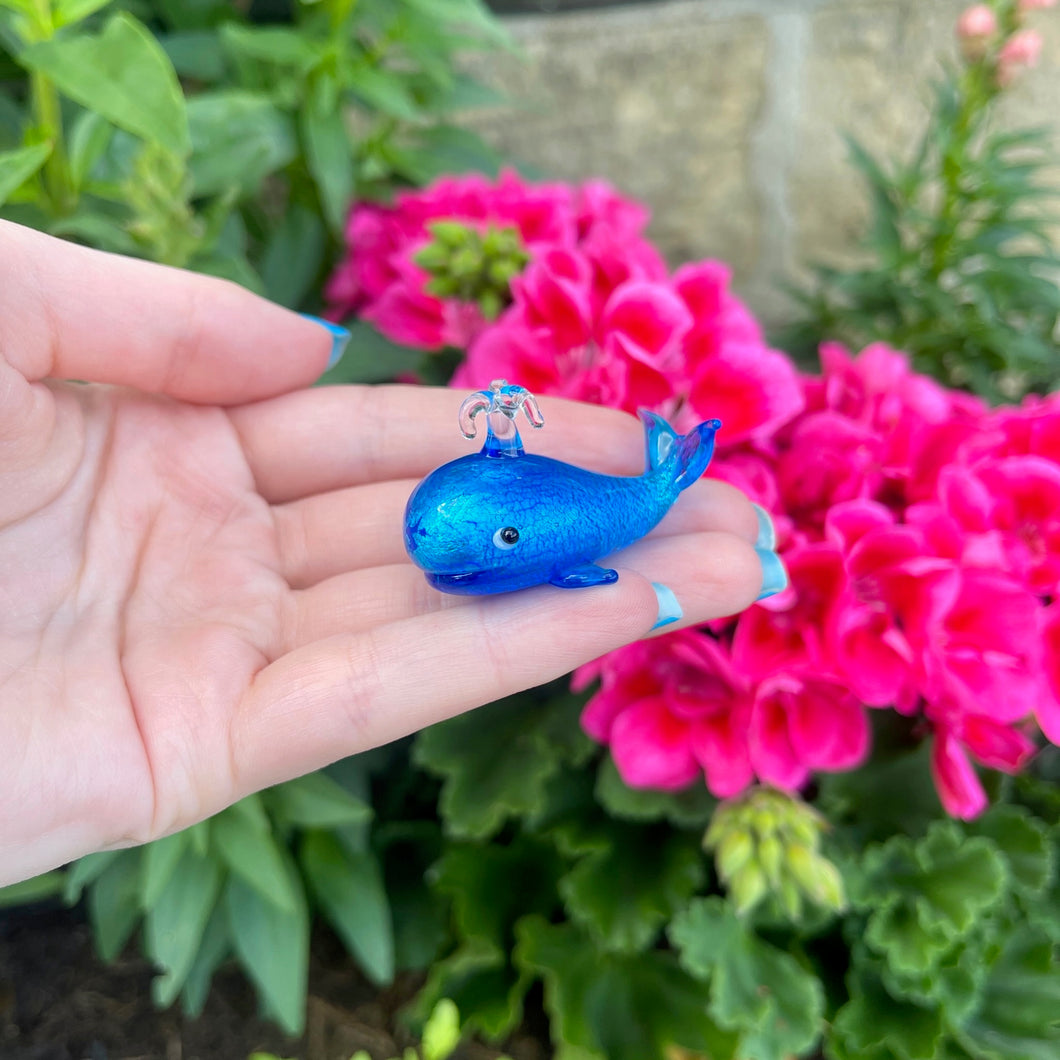 Handmade Glass Figurine Whale