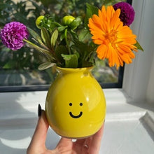 Happy Face Ceramic Vase