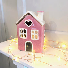 Village Pottery Heart House Tea Light Holder