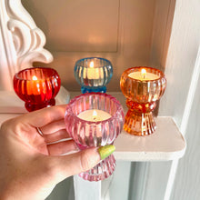 Glass Colourful Candle Holder