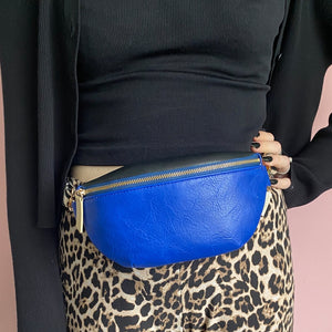 Animal Print Blue Bum Bag