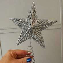 Silver Sparkle Star Tree Topper