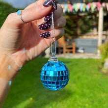 Multi Coloured Set Of Six Mirror Ball Baubles