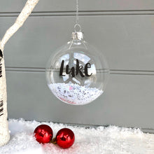 Personalised Christmas Bauble with Sequins