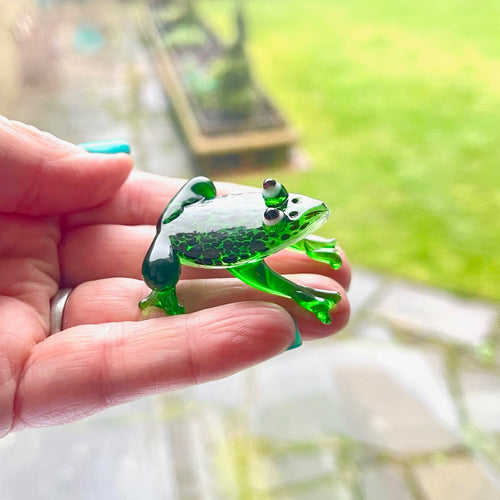 Hand Blown Glass Frog