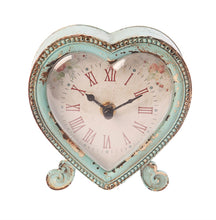 Duck Egg Blue Heart Shaped Clock