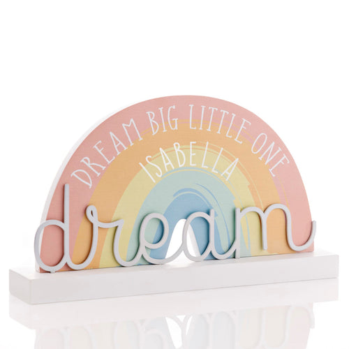 Personalised Rainbow Nursery Plaque