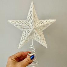 White Sparkle Star Tree Topper
