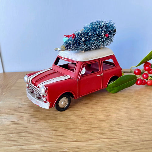 Christmas Red Car Ornament