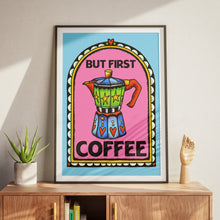 But First Coffee – Kettle Print, Funky Retro Kitchen Wall Art