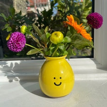 Happy Face Ceramic Vase