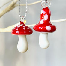 Hand Blown Hanging Mushroom Pair