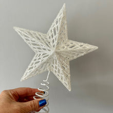 White Sparkle Star Tree Topper