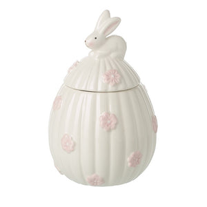 Ceramic Easter Treat Jar With Bunny