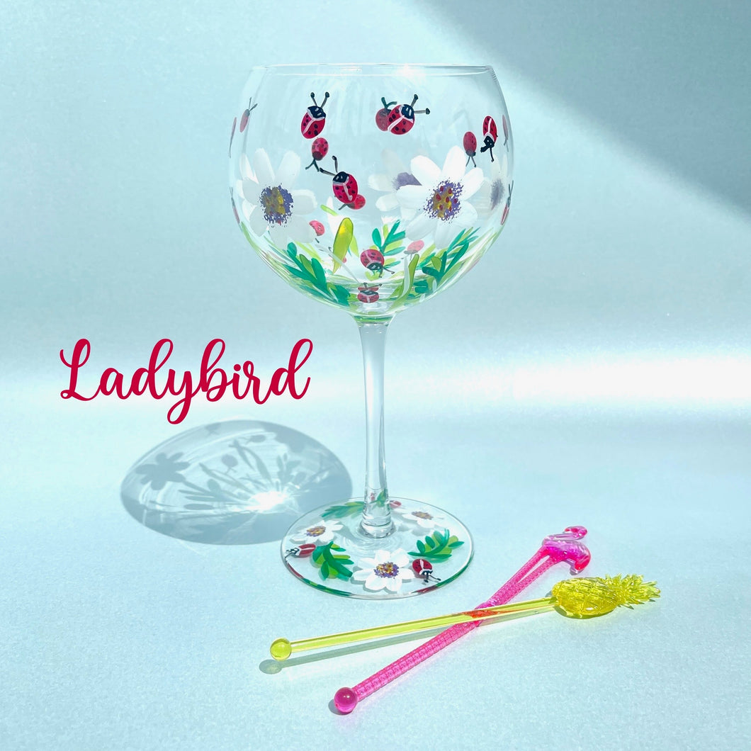 Hand Painted Gin Glass