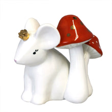 Personalised Mouse And Mushroom Money Box