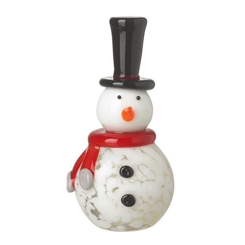 Hand Blown Glass Snowman