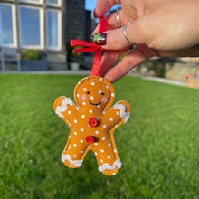 Christmas Fabric Gingerbread Man Hanging Decoration