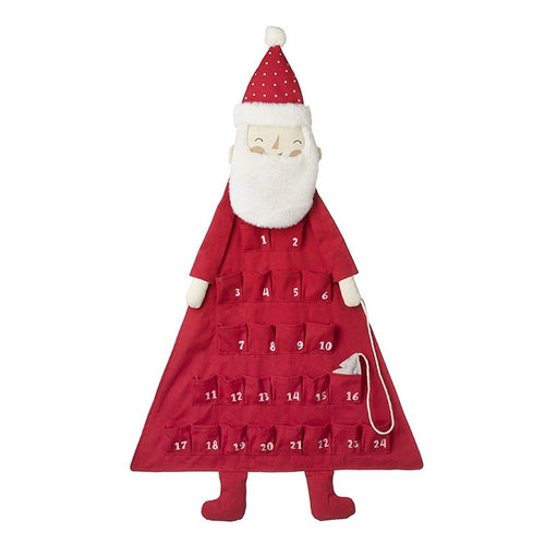 Large Personalised Fabric Advent Santa