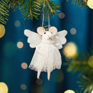 Christmas Felt Angel Mouse