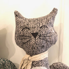 Cat With Pom Pom Scarf Door Stop