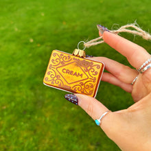 Christmas Glass Cream Biscuit Bauble