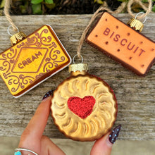 Christmas Glass Cream Biscuit Bauble