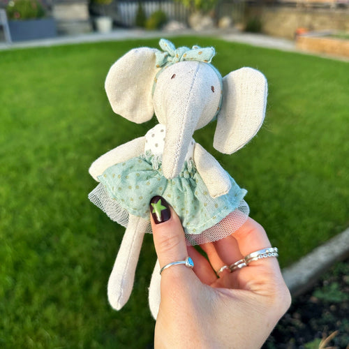 Personalised Tiny Elephant Toy in Skirt