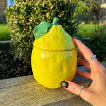 Lemon Ceramic Jar With Lid