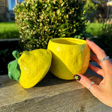 Lemon Ceramic Jar With Lid