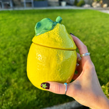 Lemon Ceramic Jar With Lid