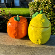 Orange Ceramic Jar With Lid