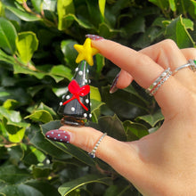 Hand Blown Tiny Glass Christmas With Bow