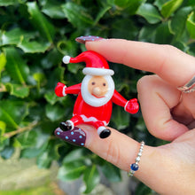 Hand Blown Christmas Tiny Glass Santa